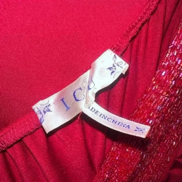 ICU Y2K Style Formal Dress / Size M / Red - Picture 10 of 11